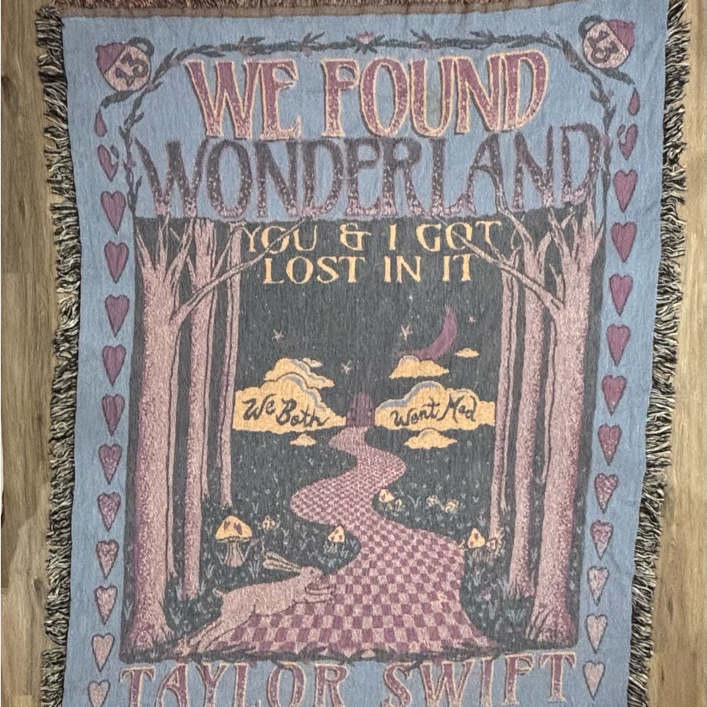 Taylor Swift Wonderland Tapestry - Blue and Pink